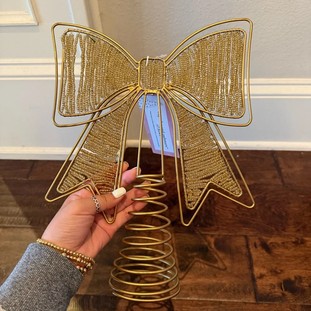 Rachel Zoe Macaroon Princess Crown Ornaments Set of 2 and Bow Tree Topper